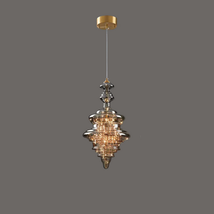 Luminaire Suspendu Chic en Verre et Métal pour Intérieur