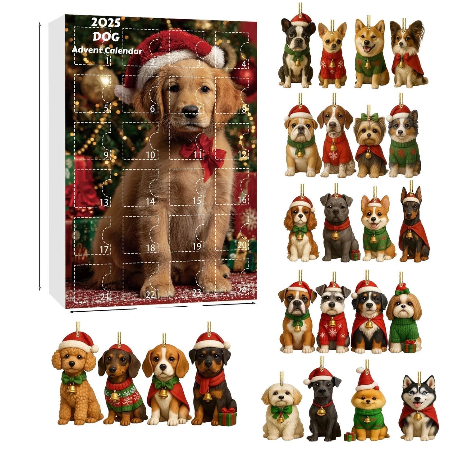 Calendrier de l'Avent Chien Mignon | 24 Jours de Surprises Canines Adorables