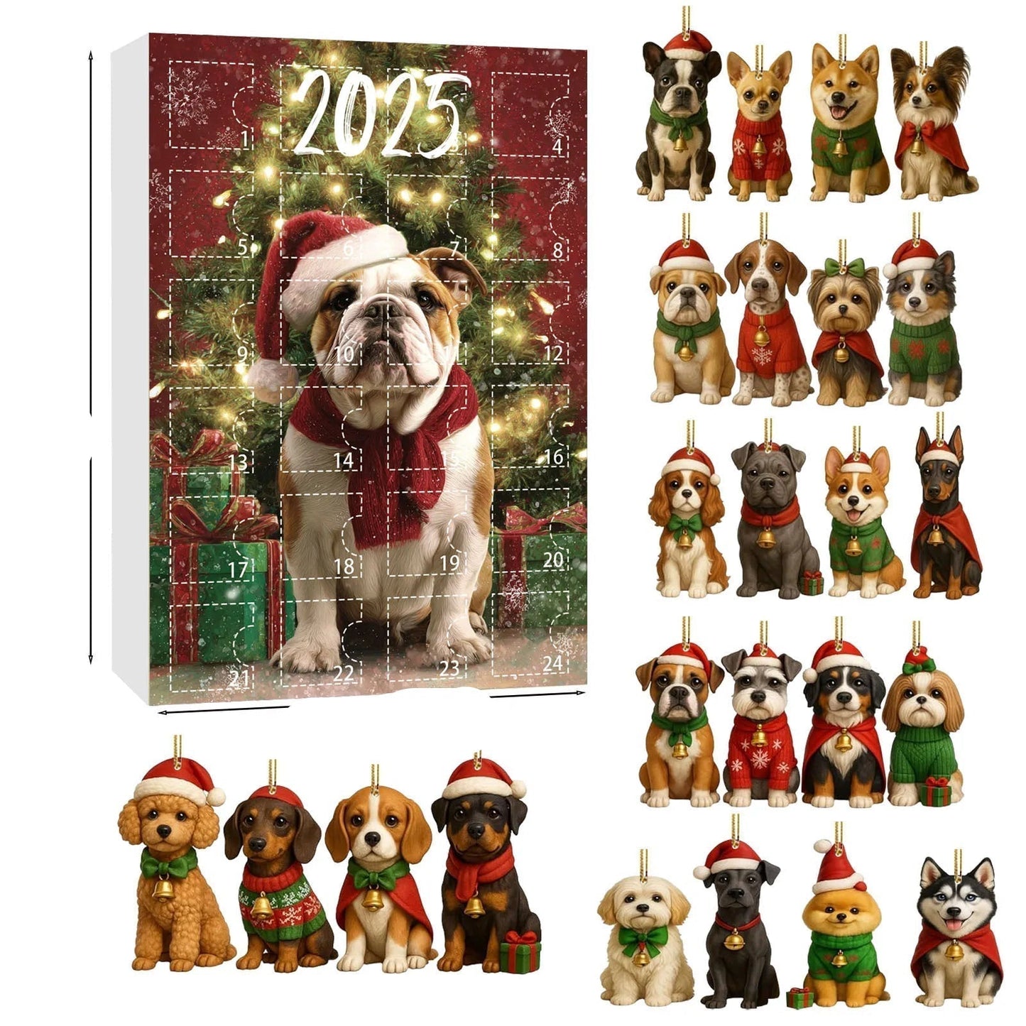 Calendrier de l'Avent Chien Mignon | 24 Jours de Surprises Canines Adorables