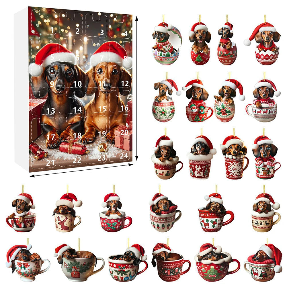 Calendrier de l'Avent Chien Mignon avec Surprises Quotidiennes - Foivo