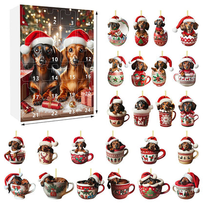 Calendrier de l'Avent Chien Mignon avec Surprises Quotidiennes - Foivo
