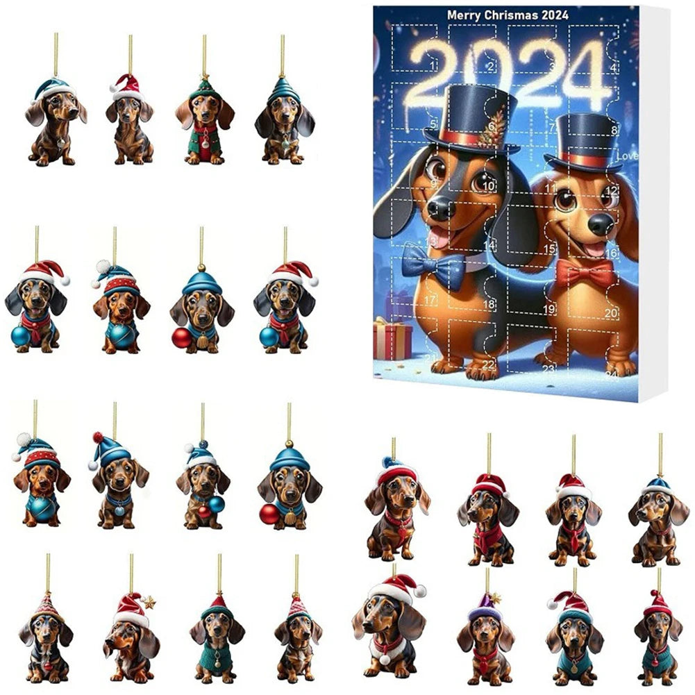 Calendrier de l'Avent Chien Mignon avec Surprises Quotidiennes