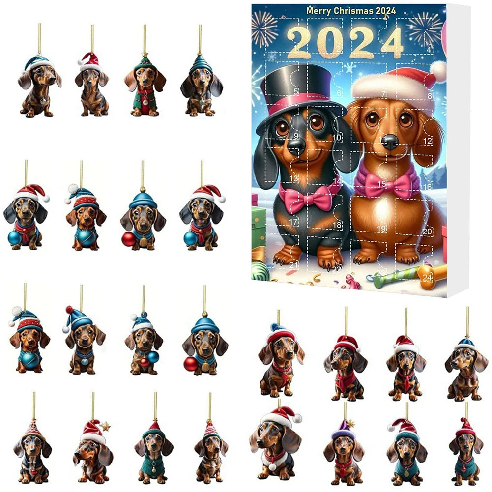 Calendrier de l'Avent Chien Mignon avec Surprises Quotidiennes