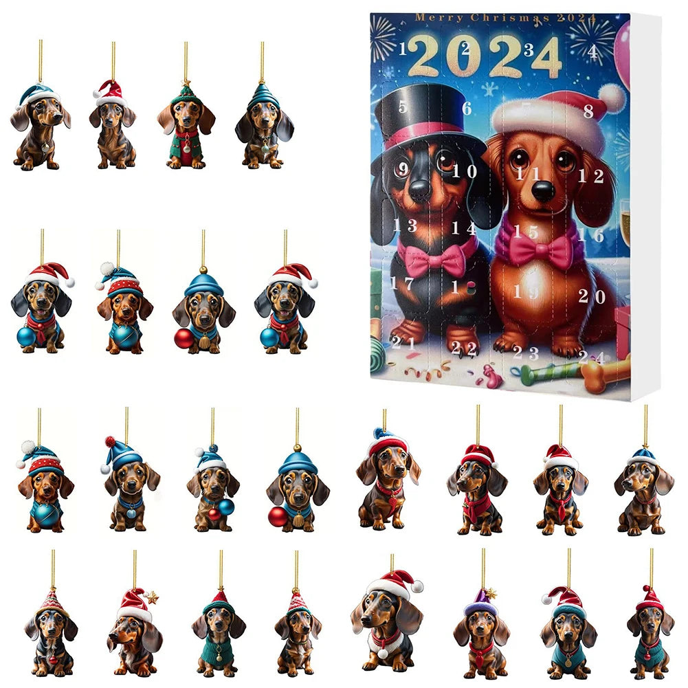 Calendrier de l'Avent Chien Mignon avec Surprises Quotidiennes