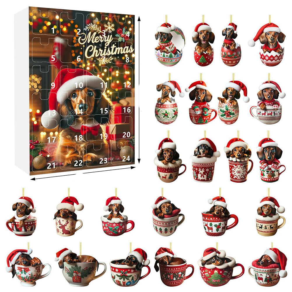 Calendrier de l'Avent Chien Mignon avec Surprises Quotidiennes
