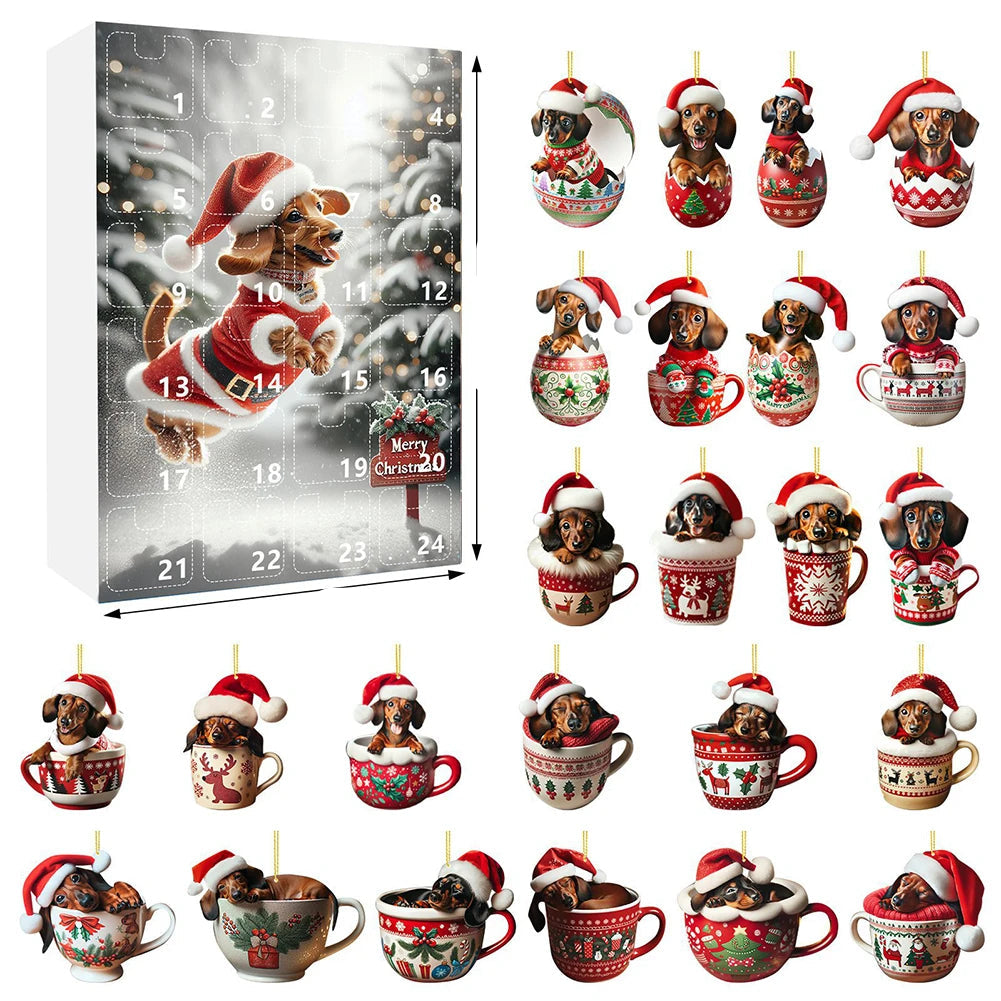 Calendrier de l'Avent Chien Mignon avec Surprises Quotidiennes