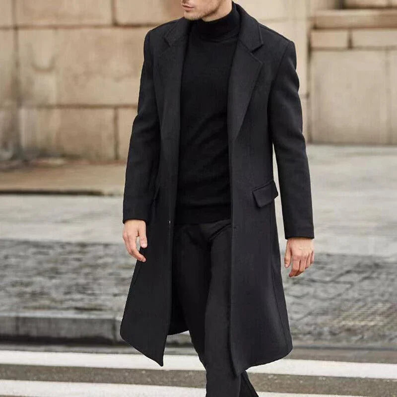 Manteau Homme Long Élégant Style Urbain Moderne