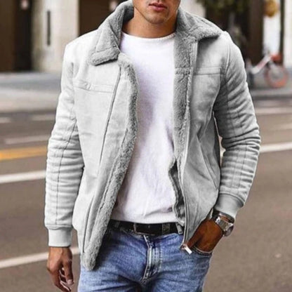 Manteau Hiver Élégant Homme Isolé Léger