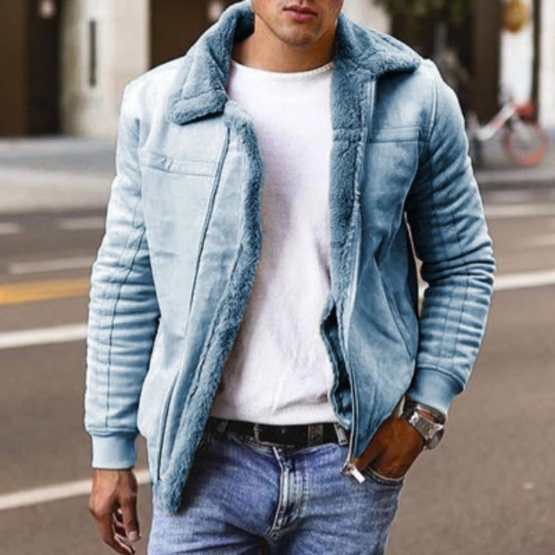 Manteau Hiver Élégant Homme Isolé Léger