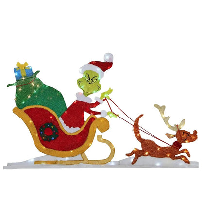 Décoration Jardin Grinch Festive avec Éclairage LED pour Extérieur 4