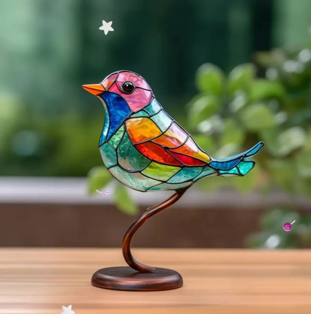 Décoration Fenêtre Oiseau Verre Lumineuse Durable