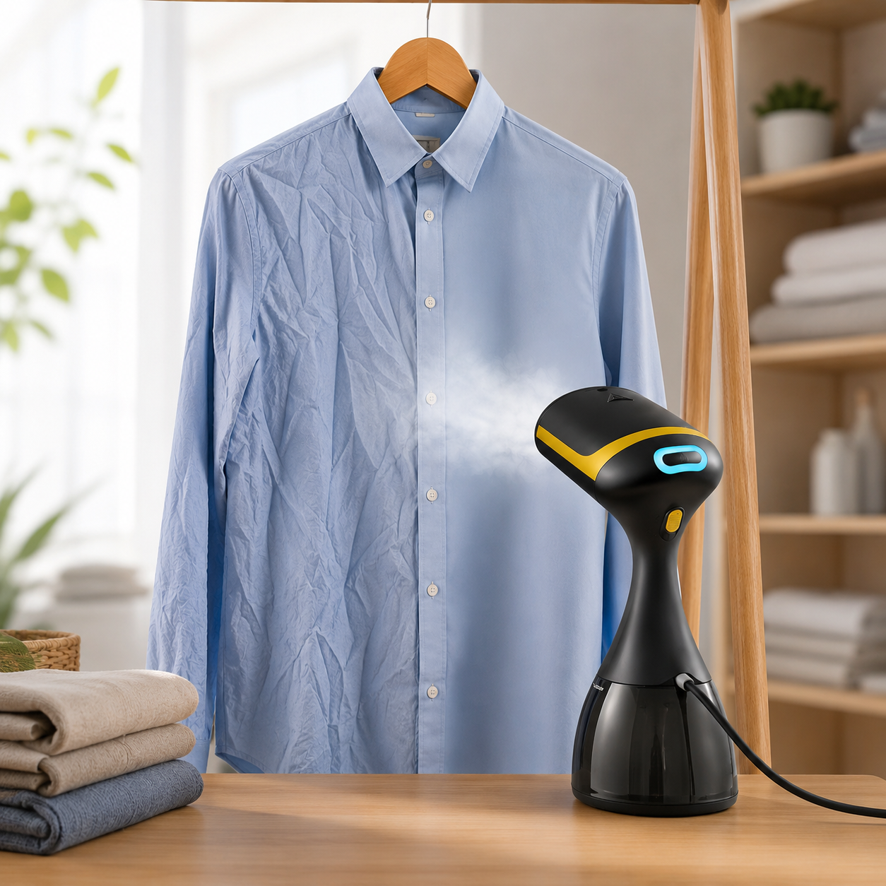 Défroisseur Vapeur Portable à Main Vapeur Vertical pour Vêtements - Foivo