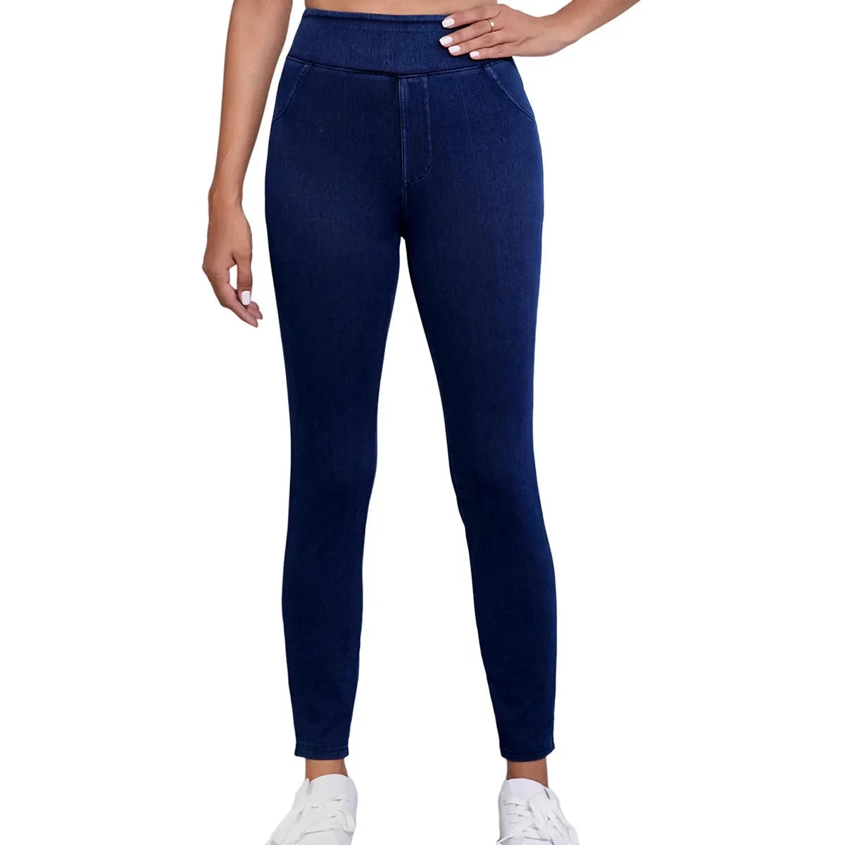 Jeggings Élégants Noir Haute Taille pour Femmes - Foivo