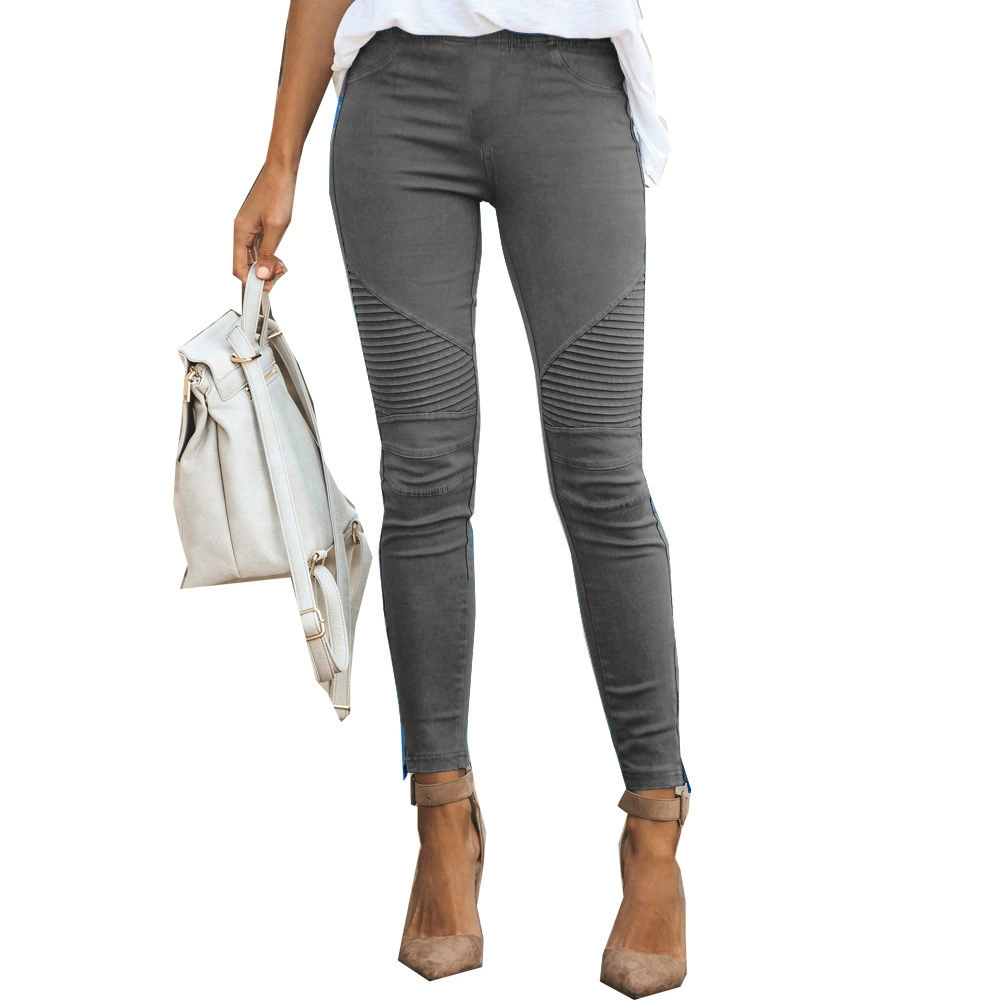 Jeggings Noir Élégants Taille Slim pour Femmes