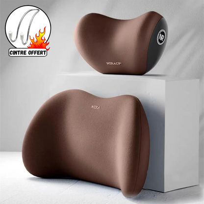 Coussin de soutien dorsal voiture avec appui-tête