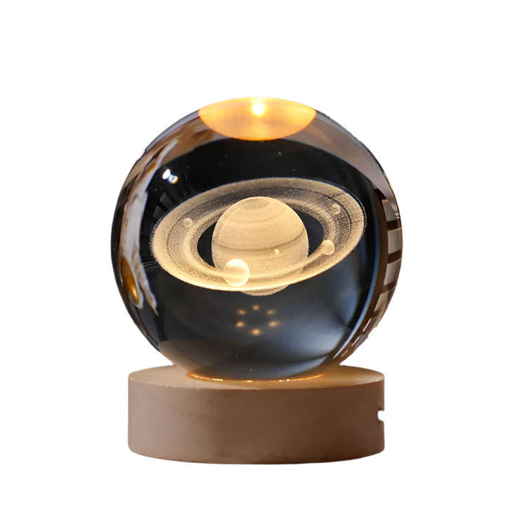 Lampe de Nuit Cristal 3D Céleste - BlxckFR