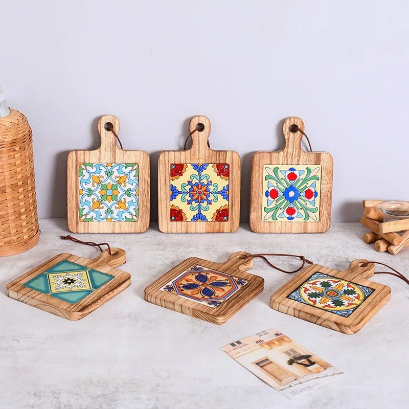 Dessous de verre en bois rustique 1