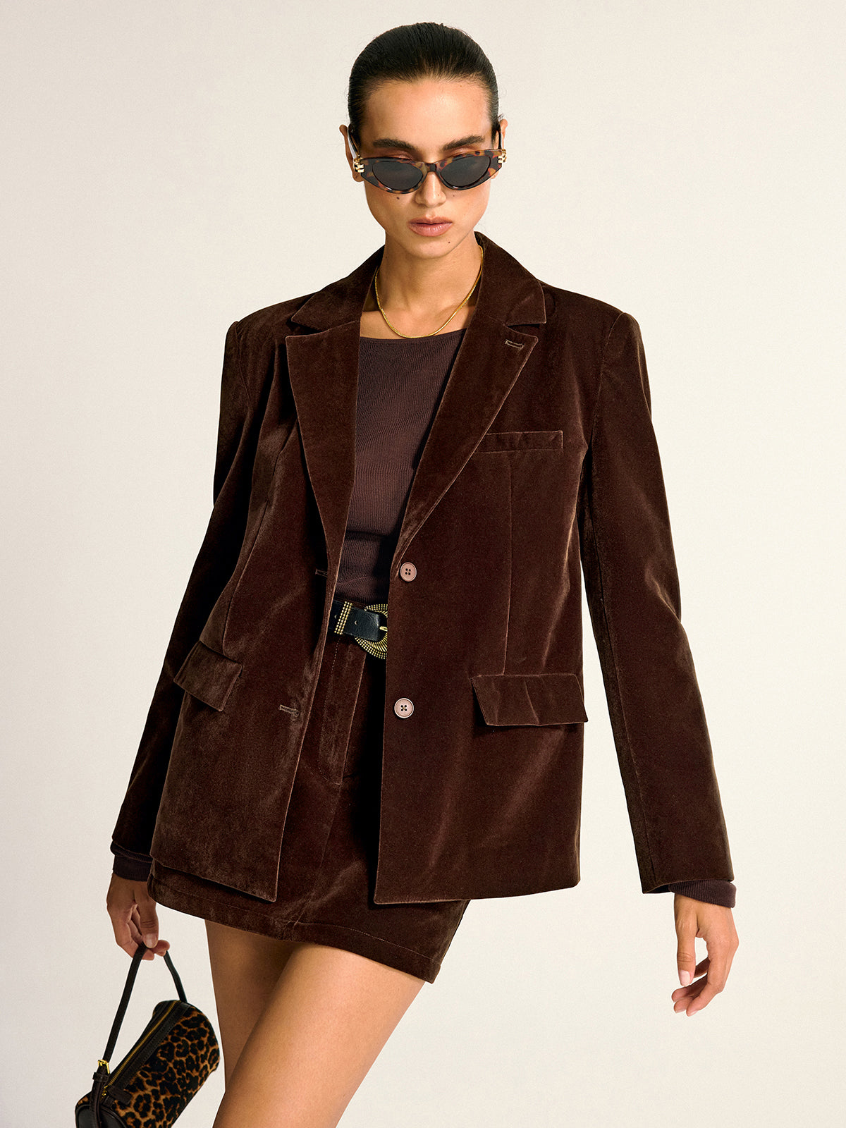 Destiny | Refined Velvet Shawl Collar Blazer - Foivo