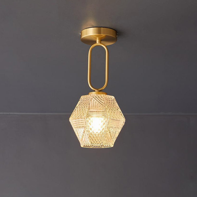 Luminaire Suspendu Chic en Verre et Métal