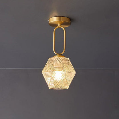 Luminaire Suspendu Chic en Verre et Métal
