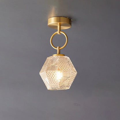 Luminaire Suspendu Chic en Verre et Métal