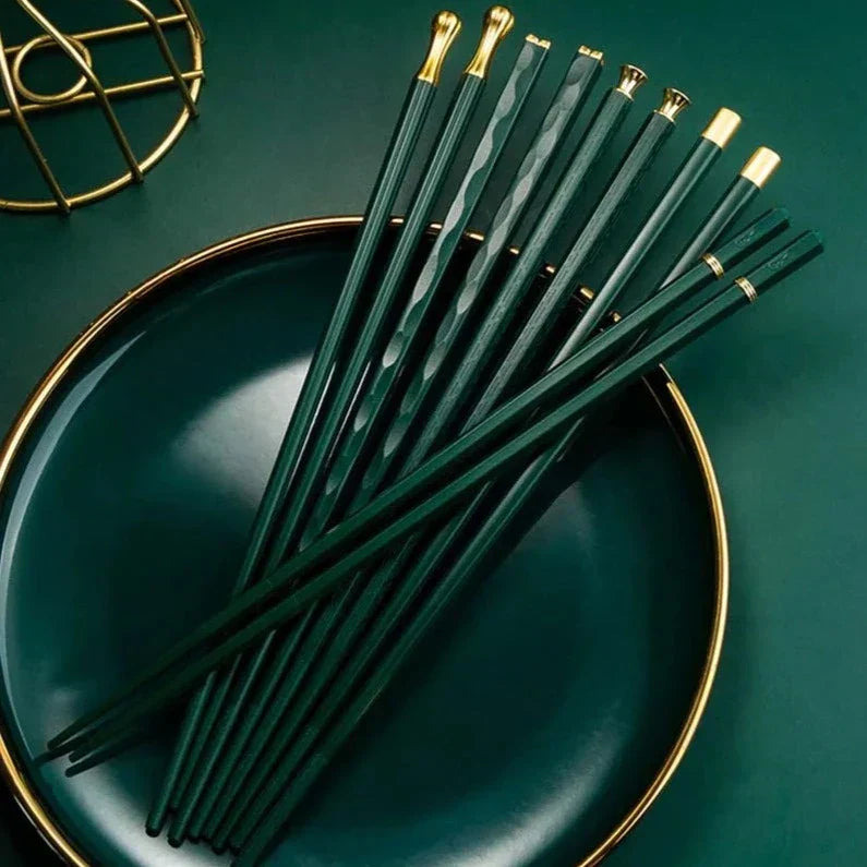 Baguettes en Métal Luxe | Set de Table Raffiné