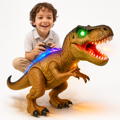 Jouet Dinosaure Télécommandé Marchant Lumineux Interactif - BlxckFR