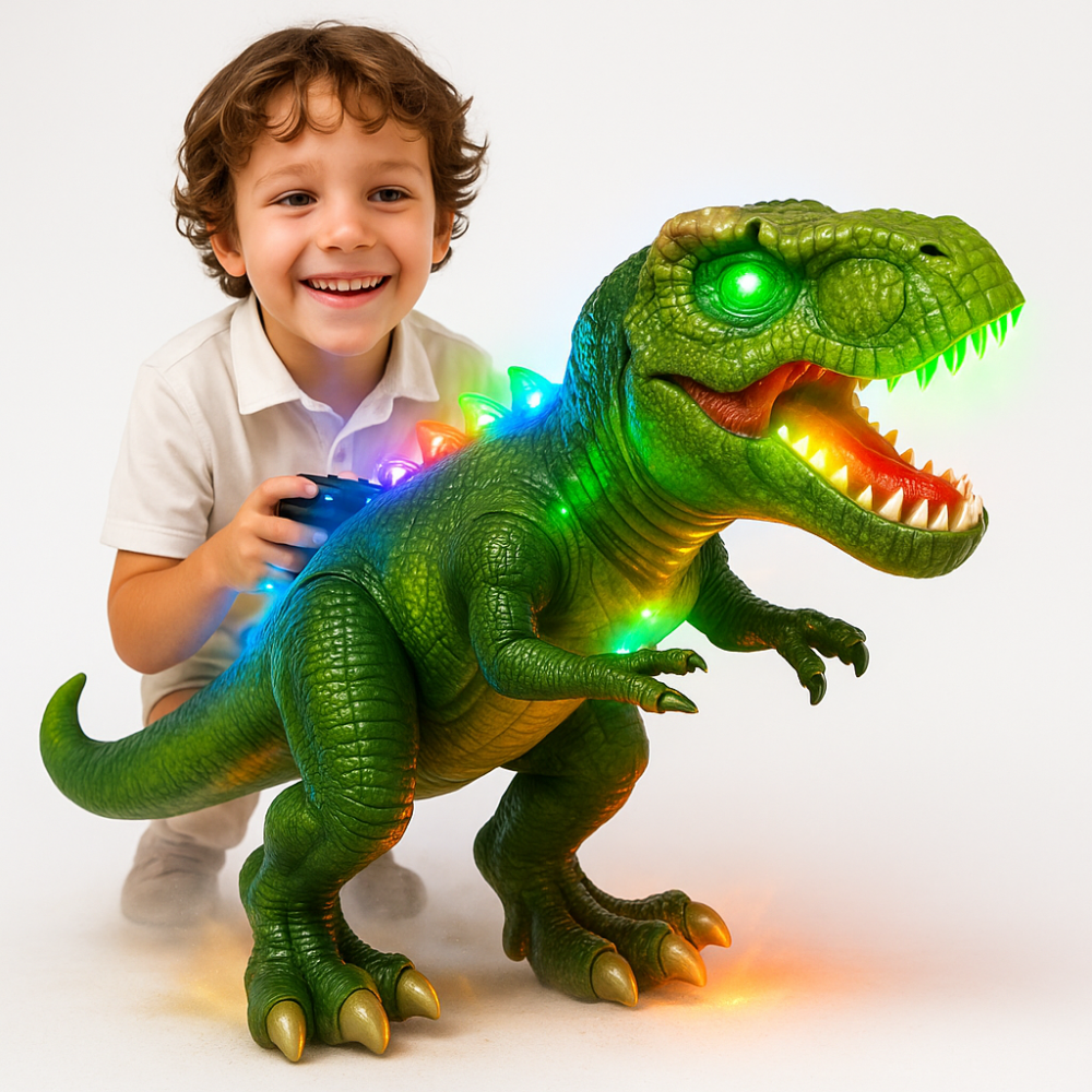 Jouet Dinosaure Télécommandé Marchant Lumineux Interactif