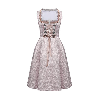 Robe Folklorique Allemande Élégante avec Dentelle pour Femmes