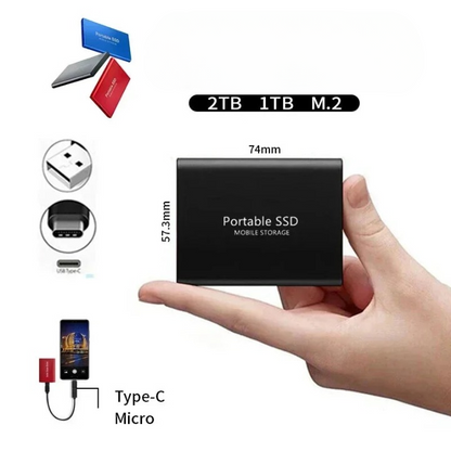 Disque SSD externe portable haute vitesse USB-C 1050 Mo/s 3