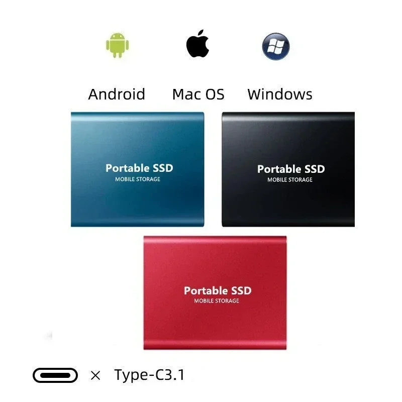 Disque SSD externe portable haute vitesse USB-C 1050 Mo/s 4