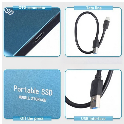 Disque SSD externe portable haute vitesse USB-C 1050 Mo/s 6