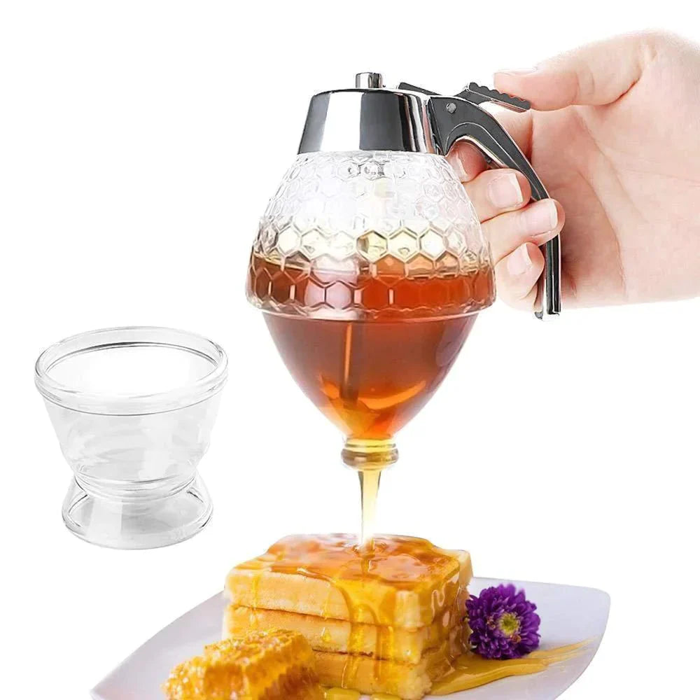 Distributeur de Miel Pratique avec Entonnoir en Plastique - Foivo