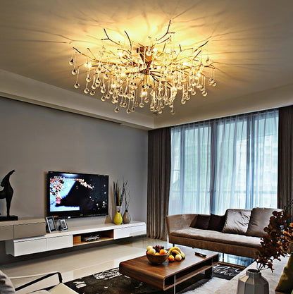 Lustre Raffiné en Cristal | Éclairage Chaleureux et Design Élégant