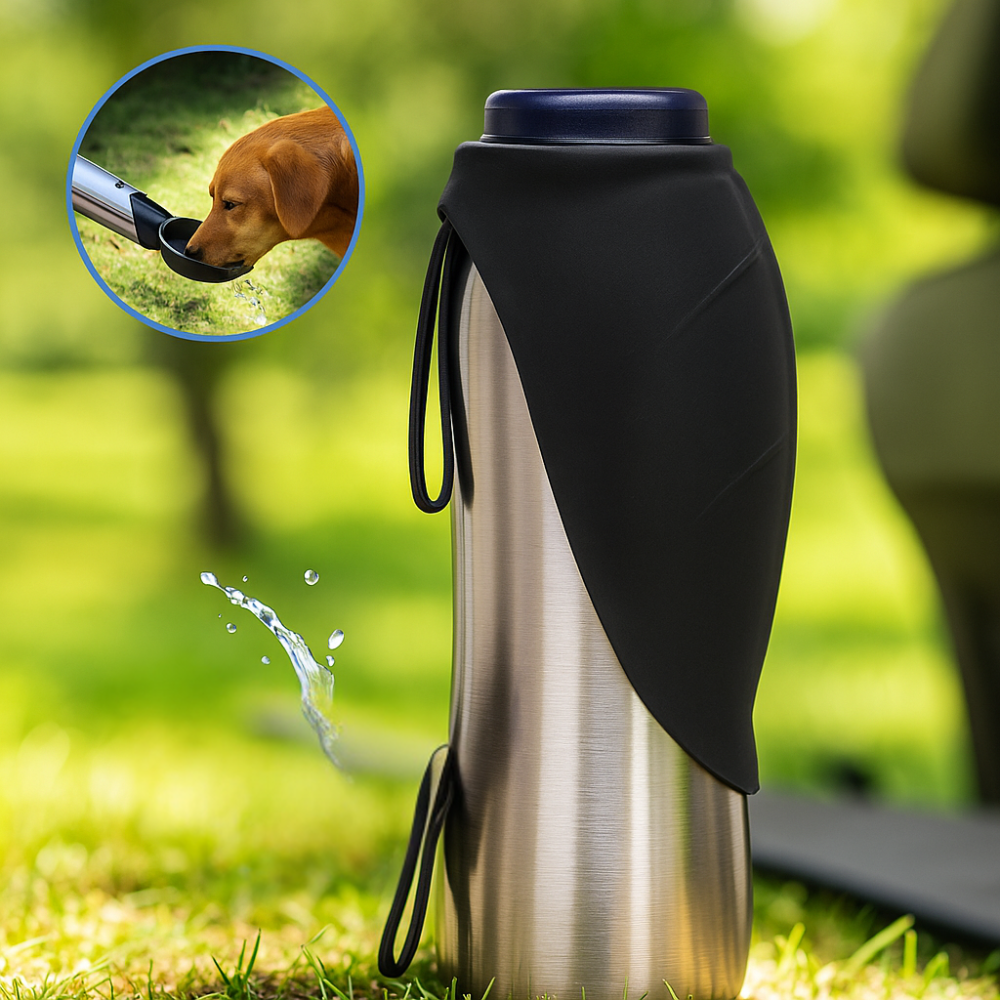 Bouteille d'Eau Chien Inox Léger pour Voyage - BlxckFR