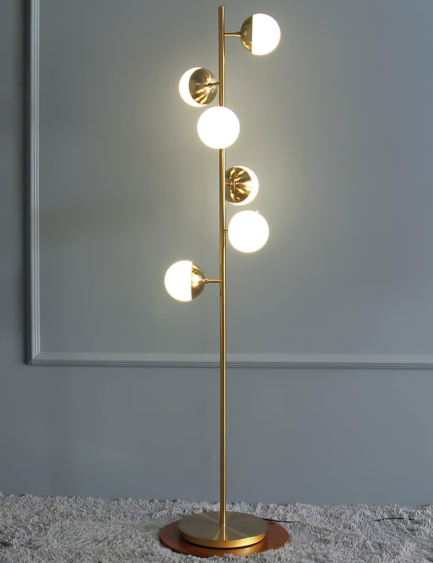 Lampe Arbre LED Raffiné – Élégance avec Boules en Cristal