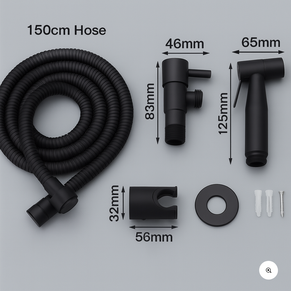 Douchette de Bidet Murale en Acier Inoxydable avec Jet Réglable 2