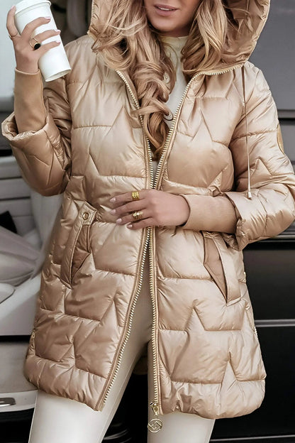 Doudoune Longue Femme Stylée avec Capuche 6