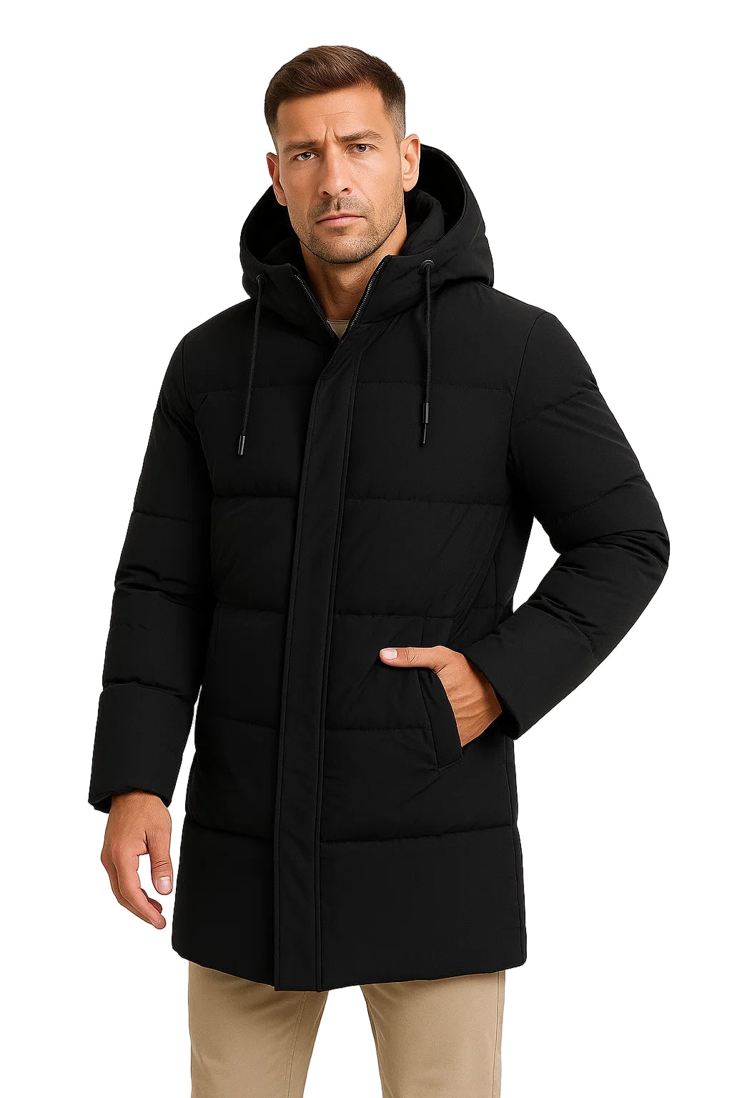 Doudoune Homme Imperméable Coupe Hiver - Foivo
