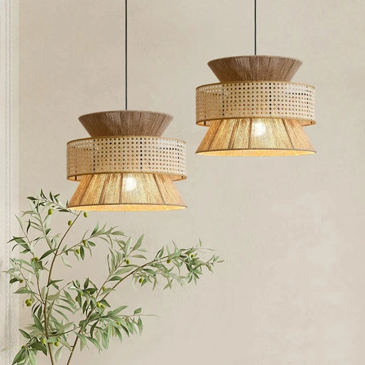 Lampe Suspendue Rustique Chic | Élégance Naturelle et Ambiance Cozy - Foivo