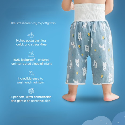 Culotte d'Apprentissage Étanche en Coton pour Bébé - BlxckFR