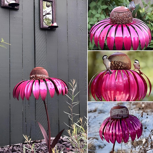 Mangeoire à Oiseaux en Métal Robuste | Design Chic et Imperméable - Foivo