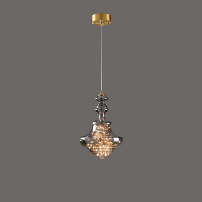 Luminaire Suspendu Chic en Verre et Métal pour Intérieur