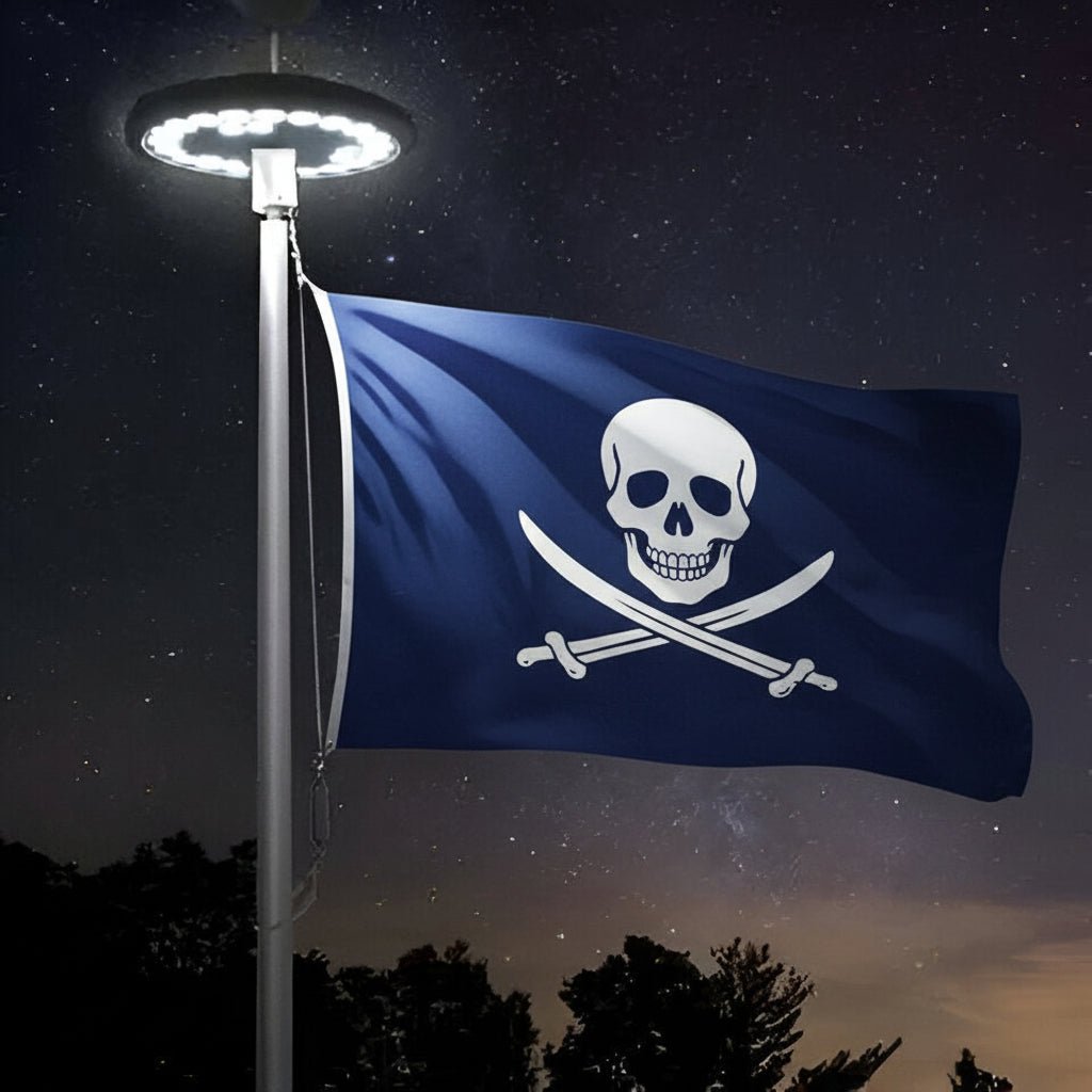 Éclairage Solaire Automatique pour Drapeau Extérieur - Foivo