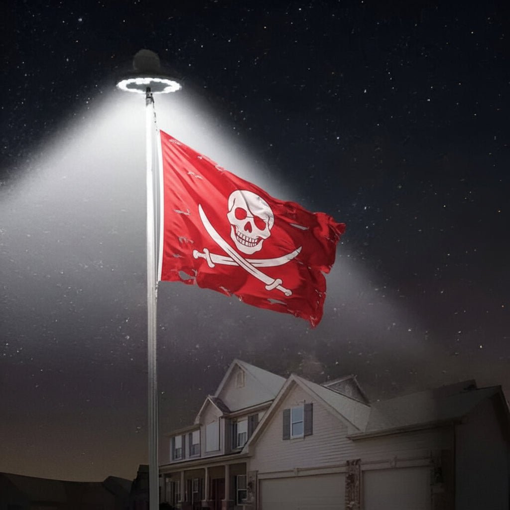 Éclairage Solaire Automatique pour Drapeaux 1