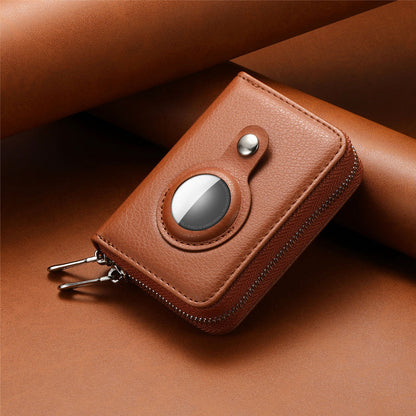Portefeuille Cuir RFID Zippé avec Compartiment de Suivi