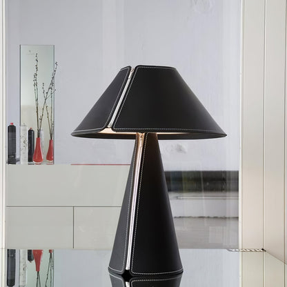 Lampe de Bureau Chic en Cuir et Acier