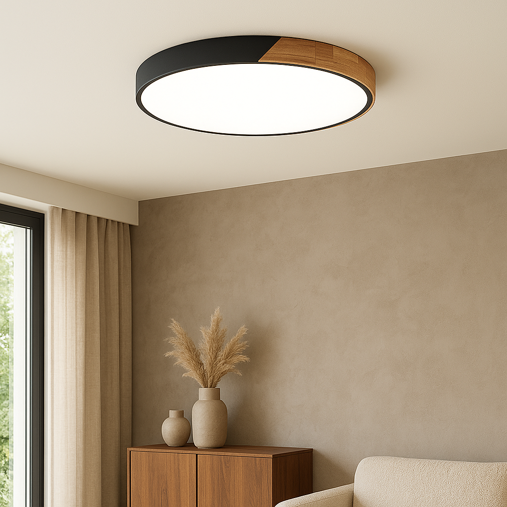 Lampe Plafond Bois Chic Scandinave - Foivo