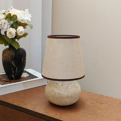 Lampe de Table Travertin Beige Élégant