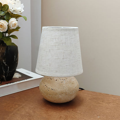 Lampe de Table Travertin Beige Élégant